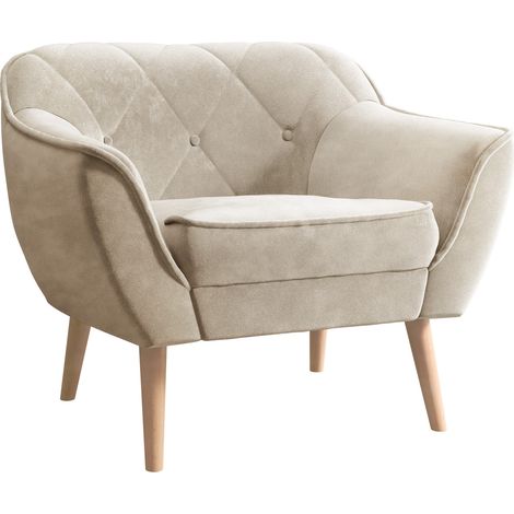 Sillón Glenview 108, Paros 02, 75x80x74cm, Tapiz, Patas: Madera, 0