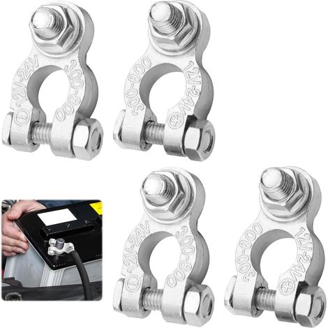 Battery Terminals, 4 Pcs 12v/24v Battery Terminal Connectors, Car Battery Terminals for Marine, Motorcycles, Rv, Trucks (1/5)
