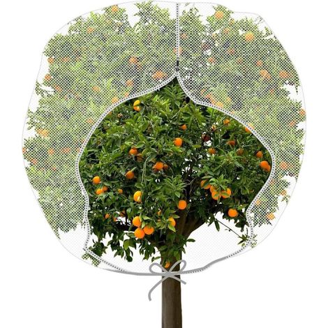 SABIR Filet Anti-Insectes Filet de barrière Contre Les Oiseaux avec Cordon de Serrage Filet de Jardin Respirant à Mailles Fines pour terrasses Cour (2 PCS 5.9 FT5.9 FT with Drawstring Zipper) (1/5)