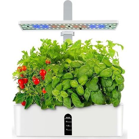 Système de Culture hydroponique, Jardin Intelligent à 9 dosettes avec lumière de Croissance LED réglable en Hauteur, minuterie Automatique, Alarme de Manque d'eau, kit de Germination de Jardin (1/5)