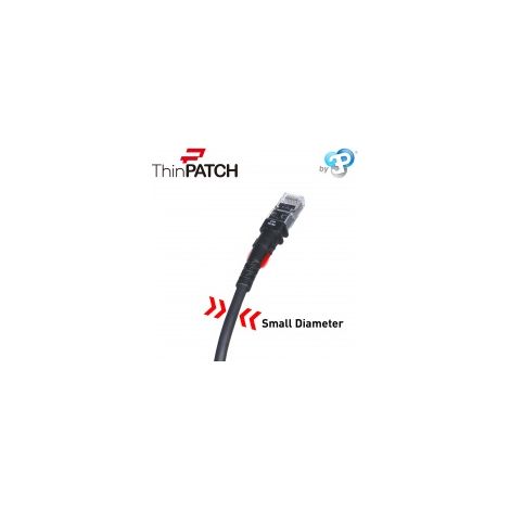 PatchSee ThinPatch cable de red Negro 9,7 m Cat6a F/UTP (FTP)
