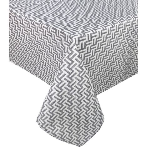 TOVAGLIA antimacchia RESINATA TORINO Fashion grigio Cm. 140x140 x4 persone (1/5)