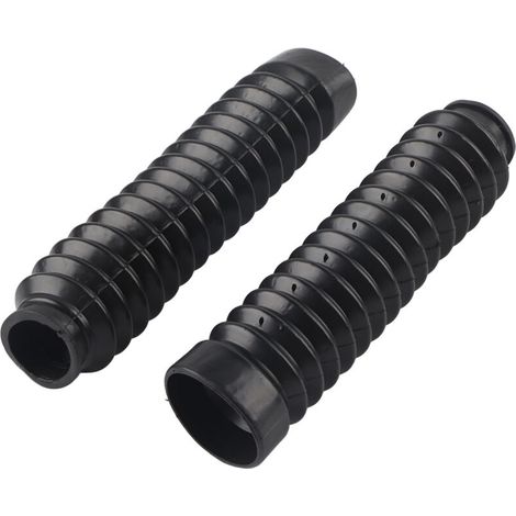 1 paire de soufflets de fourche avant noirs pour moto, quad et moto tout-terrain CQR. (1/5)