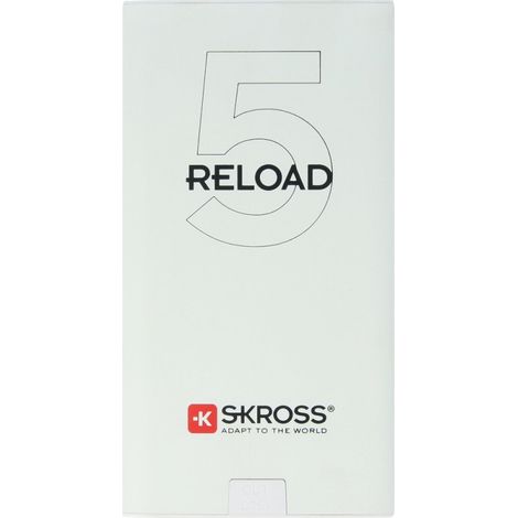 Batería de viaje, 5000 mAh, USB, color blanco