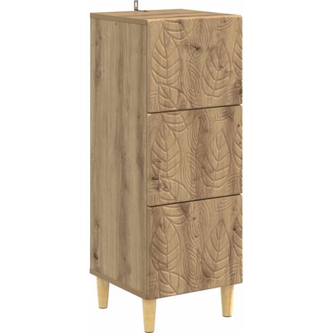 Schubladenschrank Artisan-Eiche 33 x 34,5 x 90 cm Holzwerkstoff vidaXL