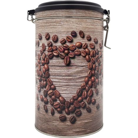 Vakuum Kaffeedose Metall Kaffeebox Kaffeebehälter Kaffeespender Kaffeebüchse - Herz (1/5)