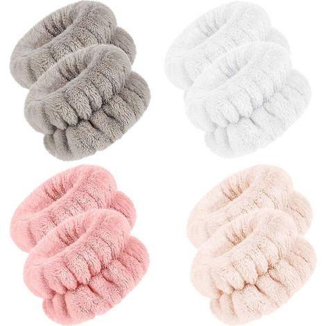 Bracelet de toilette en microfibre pour le visage, bracelet absorbant, bracelet anti-transpiration-beige (1/4)