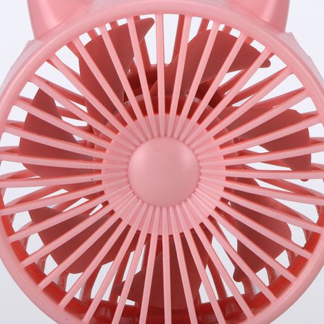 Ventilateur de Poche Mini Silencieux - Ventilateur Électrique Portable Mignon pour Bureau, Voyage ou Maison - Rose (1/5)