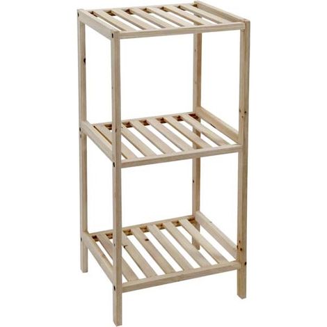 MOBILETTO IN LEGNO CON 3 MENSOLE 35X30XH70 CM CM COLORE NATURALE (1/2)
