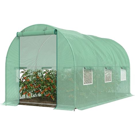 Outsunny Serra da Giardino 4.45 x 2 x 2m Serra con Tetto Arrotondato