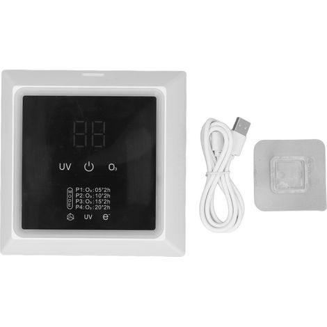 Purificateur d'air à ions négatifs pour la maison, nettoyeur silencieux, chambre à coucher, bureau, cuisine, éliminateur d'odeurs d'animaux domestiques, blanc (1/5)