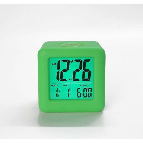 Réveil numérique avec veilleuse - Boîtier en silicone facile à régler (1/5)