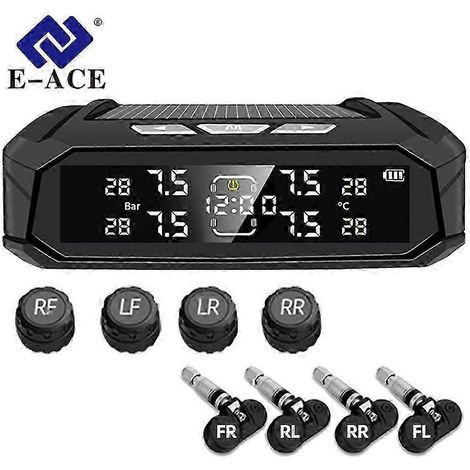 Sistema inteligente de 8 barras para automóviles y camiones con reloj electrónico, sistema inteligente automático con energía solar y pantalla LCD. (1/5)