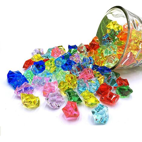 Perles Acryliques Imitation Cristal Multicolores pour Décoration Aquarium Scène 1411mm - AUTRES (1/4)