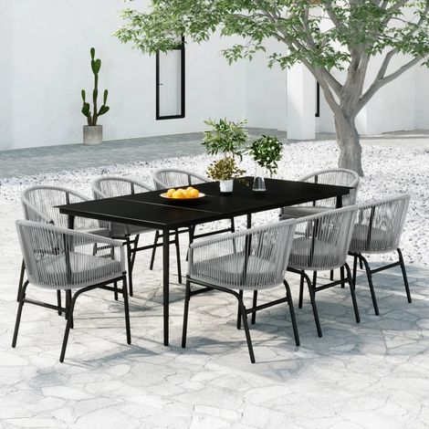 Set Mobili da Pranzo da Giardino 9 pz Antracite vidaXL (1/5)