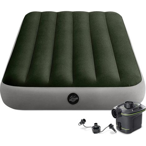 Intex 64777 Colchón hinchable verde Fiber-Tech confort (1/4)