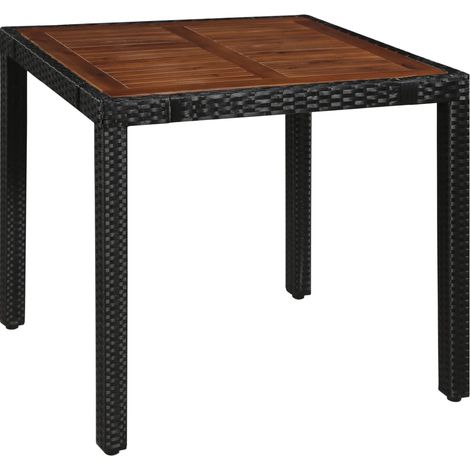 vidaXL Set da Pranzo da Giardino 5 pz in Polyrattan e Acacia Nero