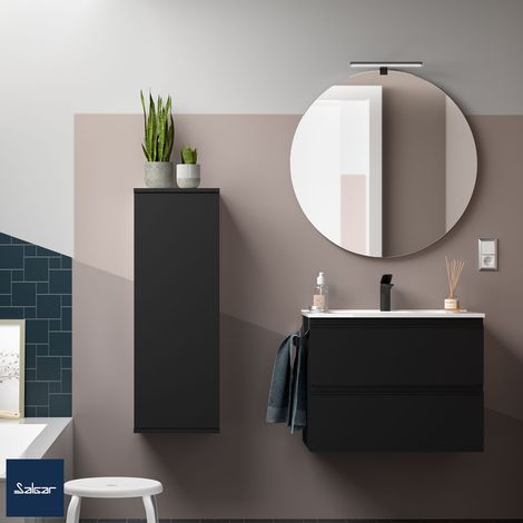 Salgar Schrank wandhängend SPIRIT 700 2 Metallauszug mit Softeinzug BLACK VELVET  697 x 540 x 450 mm (1/5)