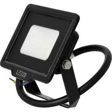 Projecteur LED MH 10W noir 4000K IP65 blanc naturel