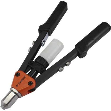 STANFORD remachadora 2 manos 34 cm 5 bocas , Remachadora de 2 manos Stanford. - Diseñada para ofrecer máxima comodidad y fuerza en trabajos de remachado de hierro, aluminio, acero (1/3)