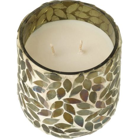 Bougie Parfumée Mosaïque "Cyra" 10cm Tea & Herbscire (1/5)