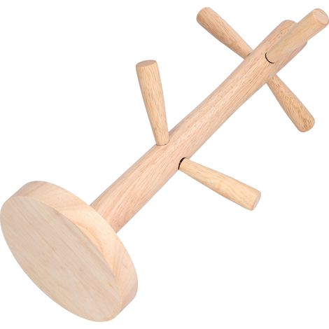 Porte-tasses en bois épais, durable et antirouille, multifonctionnel, idéal pour la maison, le bureau ou l'hôtel. Gain de place, design rustique. (1/5)