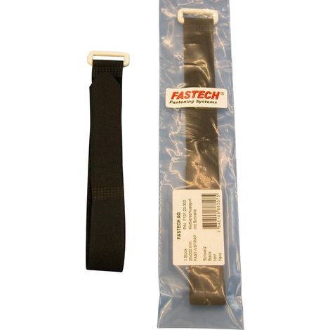 FASTECH® F101-20-300  Klettband mit Gurt Haft- und Flauschteil (L x B) 300 mm x 20 mm Schwarz 1 St.