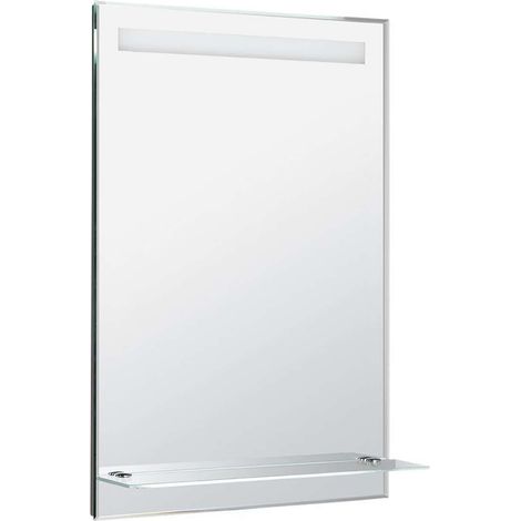 Aqualine Accessoires - Spiegel mit LED-Beleuchtung, 60x80 cm, Glasablage ATH53