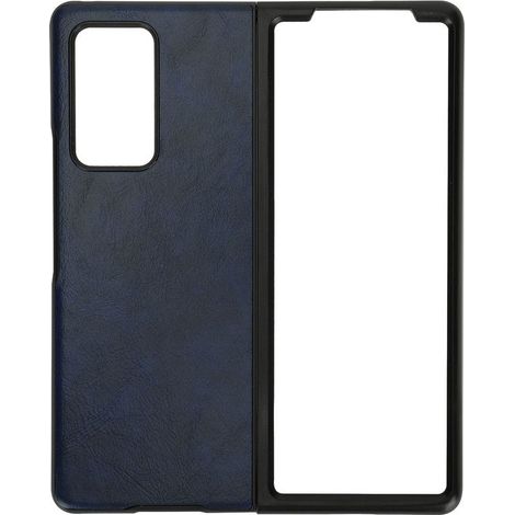 Lederhülle für Samsung Galaxy Z Fold 2, stoßfeste Schutzhülle, blau (1/5)