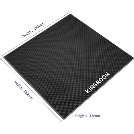 Kingroon Tempered Glass Plate, Ender 3 Glass Bed, Ender 3 Pro Glass Bed 180180mm (for Kingroon KP3S) (1/5)