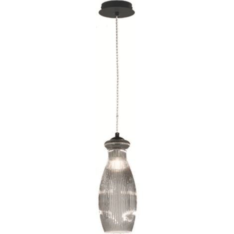 Lampada sospensione D12 cm in vetro soffiato Fume' - MADAGASCAR Mod3 (1/2)