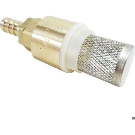 Clapet Anti Retour - Crépine Intégrée - Filetage 1/2 Pouces - Douille 12 Mm - Laiton - Or - 1 Pièce (1/3)