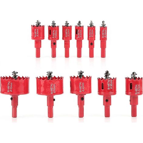 11-teiliges Set 16-53 mm M42 HSS-Bimetall-Lochsäge mit Kernbohrer