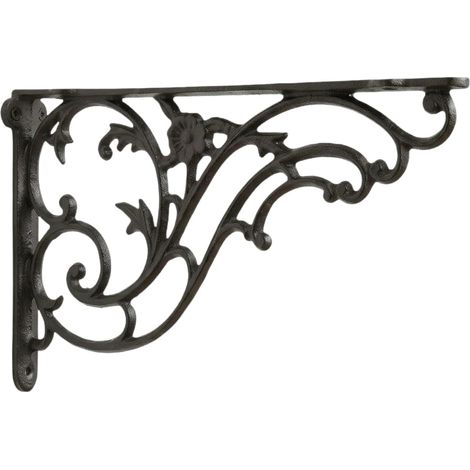 Decorative Cast Iron Bracket, Wall Shelf Bracket, Easy to Install, for Kitchen, Entryway, Style B (1/5)