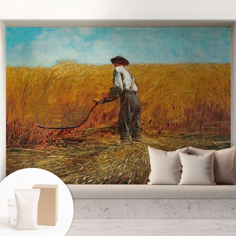 Papier peint intissé classique moderne pour salon et chambre à coucher Décoration rapide avec colle Moisson au soleil 208x146 cm (1/5)