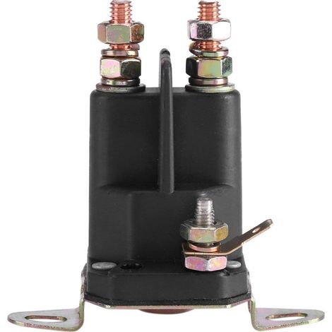 Solenoïde de démarrage universel 12V 3 pôles pour tracteur tondeuse MTD, compatible avec références 109946, 146154, 1753539 et AM138497. (1/5)