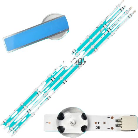 LED-Hintergrundbeleuchtungsstreifen, Länge 817 mm, 8/9 LED-Perlen pro Streifen, Betriebsspannung 3 V, CE-zertifiziert, kompatibel mit mehreren (1/5)