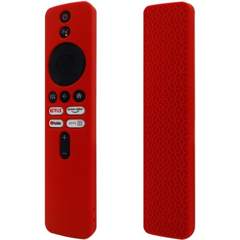 Coque Compatible avec Xiaomi TV Box S 3rd Gen/Xiaomi TV Box 4K 2, Anti-Chute, Anti-Collision, Ultra-Mince et Léger Silicone Télécommande Étui de Protection. Rouge (1/5)