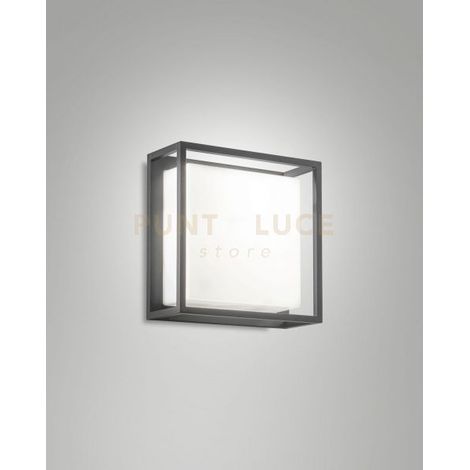 GLAMMY APPLIQUE GRIGIO SCURO DA ESTERNO ATTACCO E27 2 LUCI IP54
