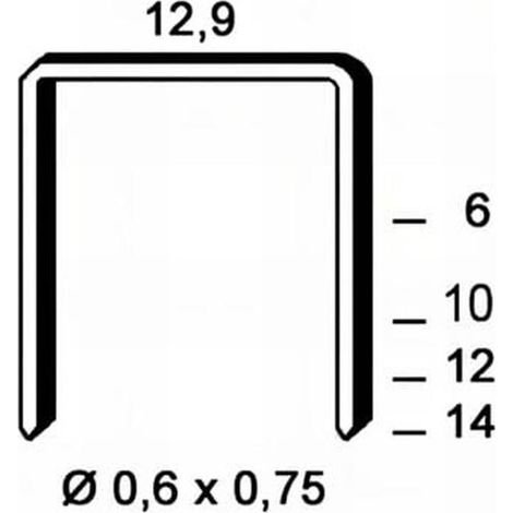 10 000 Agrafes Divergente V-12 - 9x12x0.6x0.75 mm - D-Work (1/3)