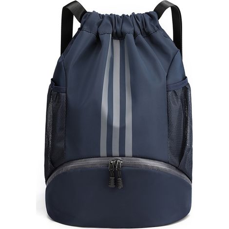 1 Sac de transport basketball, polyester nylon, étanche, compartiment spacieux, poches filet, pour football volleyball (1/5)
