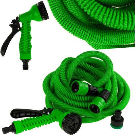 TG56038 EXTRA FLEXIBLER GARTENSCHLAUCH MIT KAPSEL 15M ZUR BEWÄSSERUNG + ANSCHLÜSSE