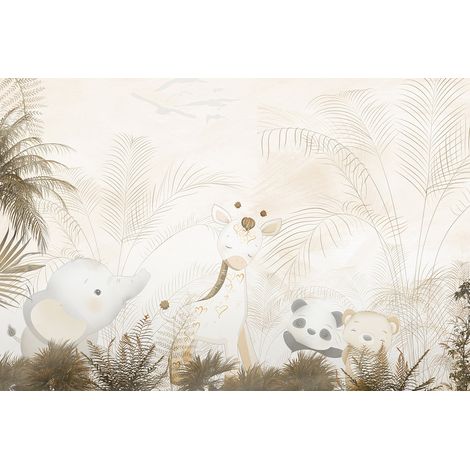 Papier peint panoramique Enfants - Animaux - 130 cm x 87 cm (1/2)