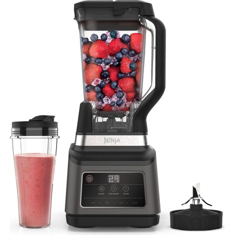 2-en-1 Blender avec 3 programmes automatiques  blend, max blend et écraser et 4 réglages manuels, bol de 2,1L et tasse de 700ml, 1200W, pièces lavables en lave-vaisselle, noir BN750EU (1/5)