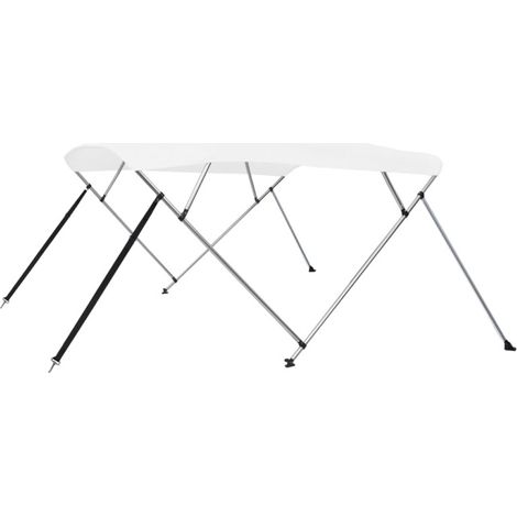 Auvent bimini à 4 arceaux Pergola/Tente bimini pour Bateau Blanc 243x196x137 cm vidaXL (1/5)