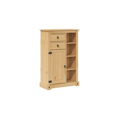 Armoire de salle de bain Corona 70x33x110 bois de pin massif (1/5)