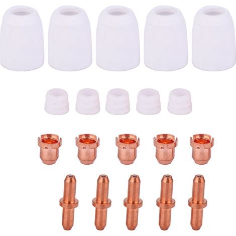 Consommables De Torche Plasma - Électrodes Et Buses En Cuivre - Pour Cutter TC80 - Kit De 20 Pièces (1/5)
