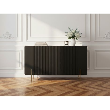 BOBOCHIC - Buffet 3 portes 150 cm MATHILDE pieds or (1/5)