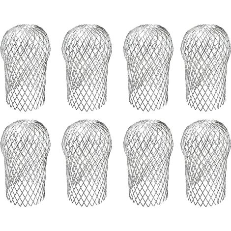 Lot de 8 protège-gouttières, protège-gouttières, protège-gouttières en aluminium avec filtres, protège-gouttières, empêche l'obstruction par les feuilles (3,5 pouces) (1/5)