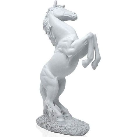 Stehende Pferdestatue, Harzstatue für Heimdekoration, Pferdedekoration, Kunststatue, Skulptur, 17830,5 cm, Weiß, 1 Stück